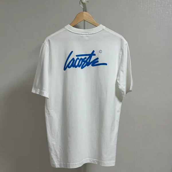 [BUNJANG] Lacoste Live White Pocket Loose Fit T-Shirt (Size S) / 라코스테 라이브 화이트 포켓 루즈핏 티셔츠 S