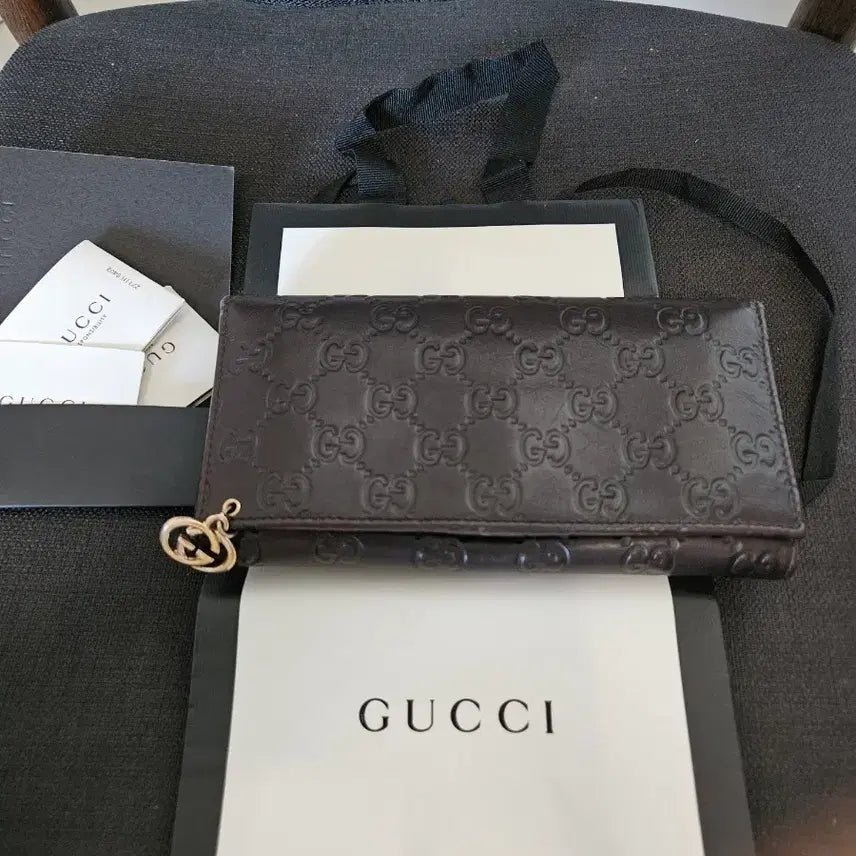 [BUNJANG] Gucci GG Slim Long Wallet Brown / 구찌 GG 시마 장지갑 브라운 구찌장지갑  구찌지갑여성용