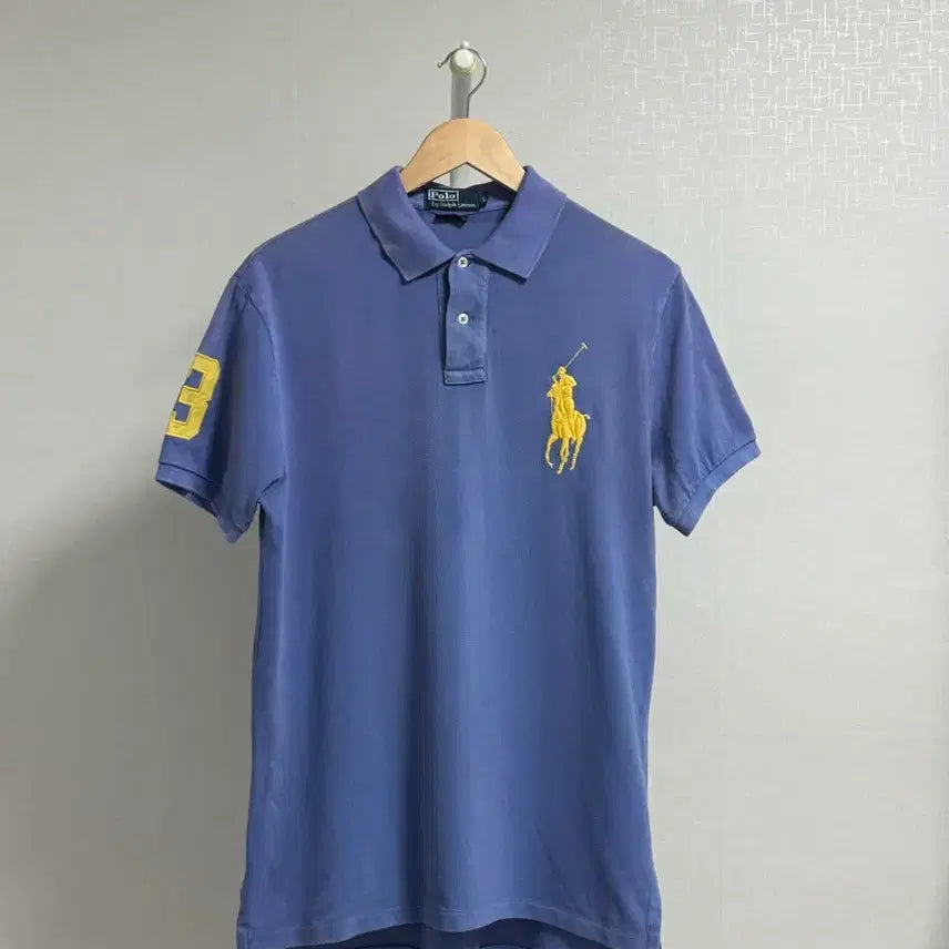 [BUNJANG] Polo Ralph Lauren Big Pony Pique Cotton T-Shirt Blue L / 폴로 랄프로렌 빅포니 카라티 블루 L