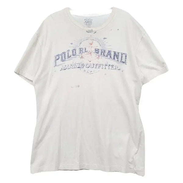 [BUNJANG] Polo Ralph Lauren Vintage Printing White T-Shirt S / 폴로 랄프로렌 빈티지 프린팅 화이트 반팔티 S