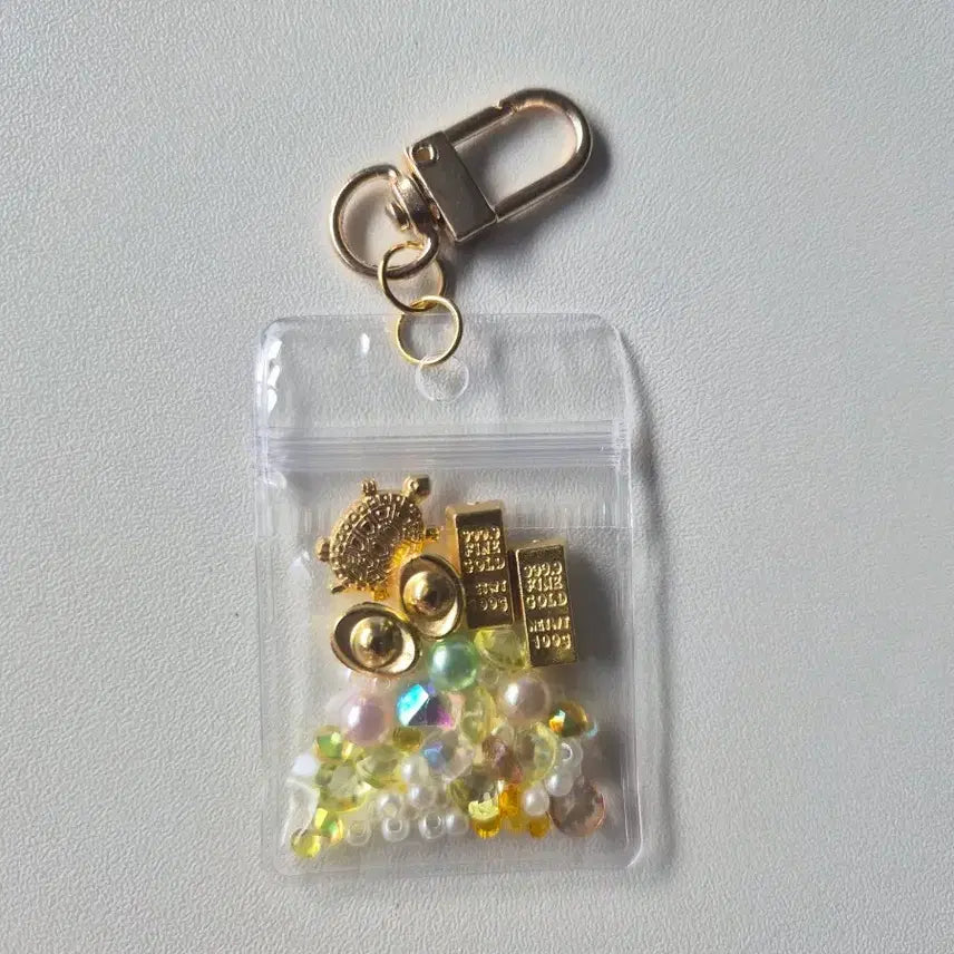 [BUNJANG] Gold Turtle Keychain with Good Fortune and Wealth Charm / 행운 과 재물운 담은 금 거북이 키링