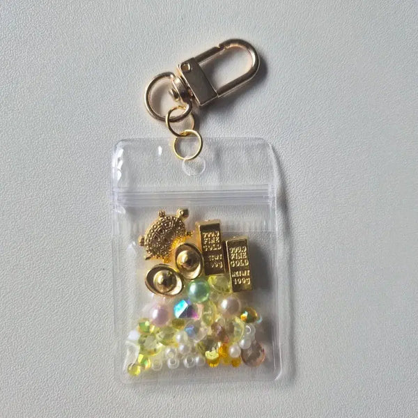 [BUNJANG] Gold Turtle Keychain with Good Fortune and Wealth Charm / 행운 과 재물운 담은 금 거북이 키링