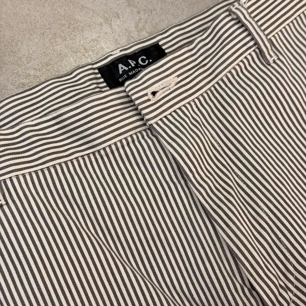 [BUNJANG] A.P.C. Men's Straight Fit Striped Cotton Pants - Size 32 / A.P.C 남성 면바지, 스트레이트핏 스트라이프 팬츠32