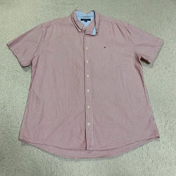 [BUNJANG] Tommy Hilfiger Striped Short Sleeve Shirt XXL / 타미힐피거 반팔 셔츠 스트라이프 xxl