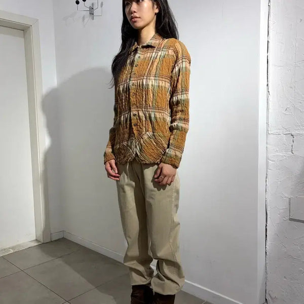 [BUNJANG] HAI SPORTING GEAR Beige Cotton Pants / HAI SPORTING GEAR 이세이 미야케 베이지 코튼 팬츠 바지