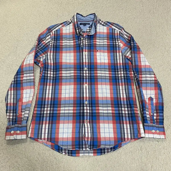 [BUNJANG] Tommy Hilfiger Check Shirt M / 타미힐피거 체크 남방 셔츠 m