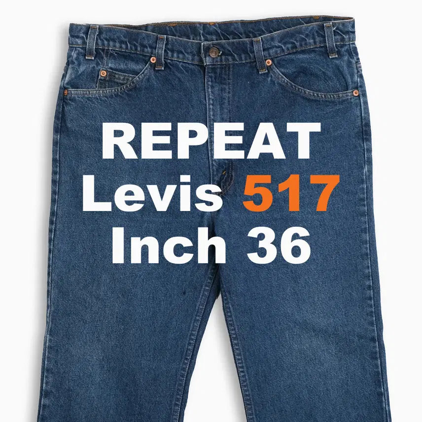 [BUNJANG] Levi's 517 Orange Tab Bootcut Jeans (80s USA Made, 36 Inch) / 리바이스 517 오렌지탭 진청 80s USA 36인치 OR51738139