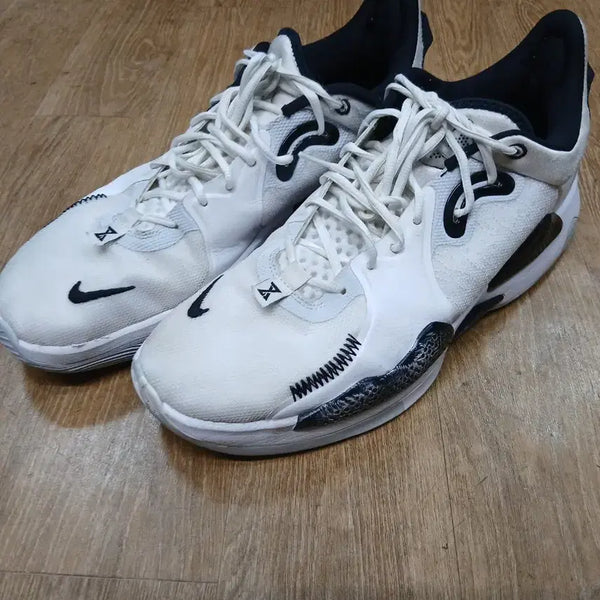 [BUNJANG] Nike PG 5 Basketball Shoes White/Black US 14 (320) / 나이키 PG5 농구화 흰검 US14 (320)