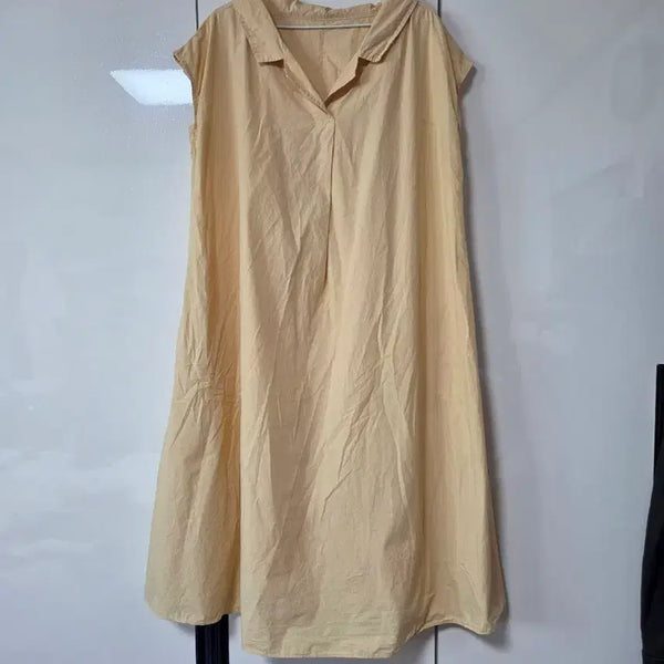 [BUNJANG] Yellow Oversized Boxy Long Dress / 오버핏 박스 원피스 옐로우