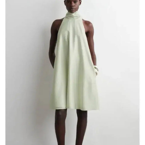 [BUNJANG] COS Fluid Halterneck Mini Dress / cos 플루이드 홀터넥 미니 드레스