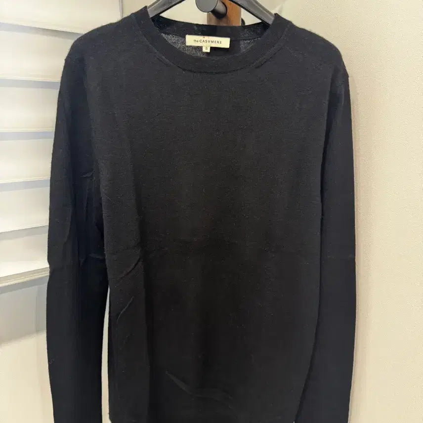 [BUNJANG] The CASHMERE 100% Italian Wool Black Knit Sweater / 더캐시미어(the CASHMERE) 캐시미어 100% 블랙니트