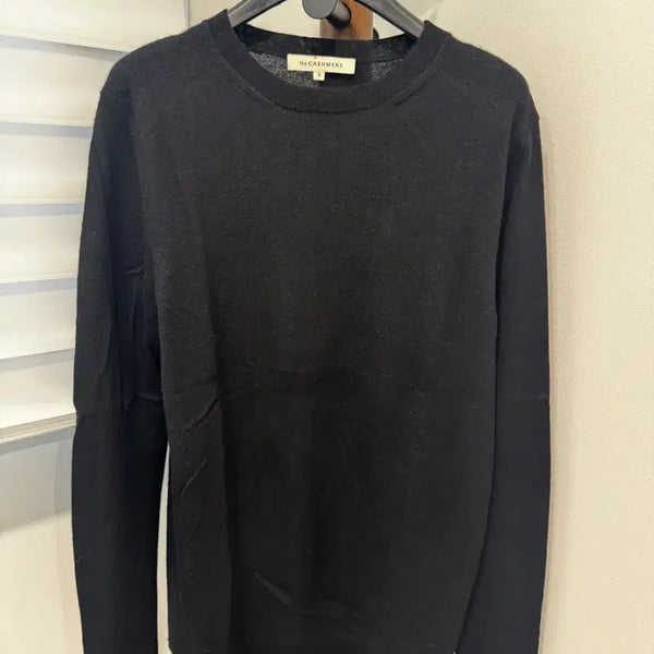[BUNJANG] The CASHMERE 100% Italian Wool Black Knit Sweater / 더캐시미어(the CASHMERE) 캐시미어 100% 블랙니트