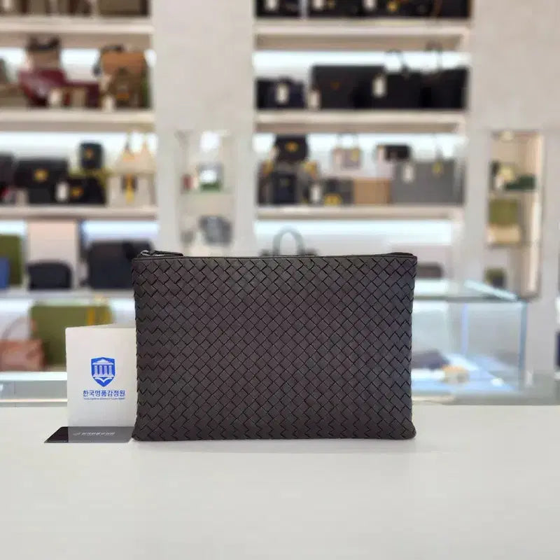[BUNJANG] Bottega Veneta Intrecciato Dark Brown Clutch Bag / 보테가베네타 인트레치아토 다크브라운 클러치백