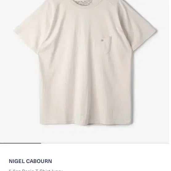 [BUNJANG] Nigel Cabourn Short Sleeve Pocket T-Shirt / 나이젤카본 반팔 포켓티