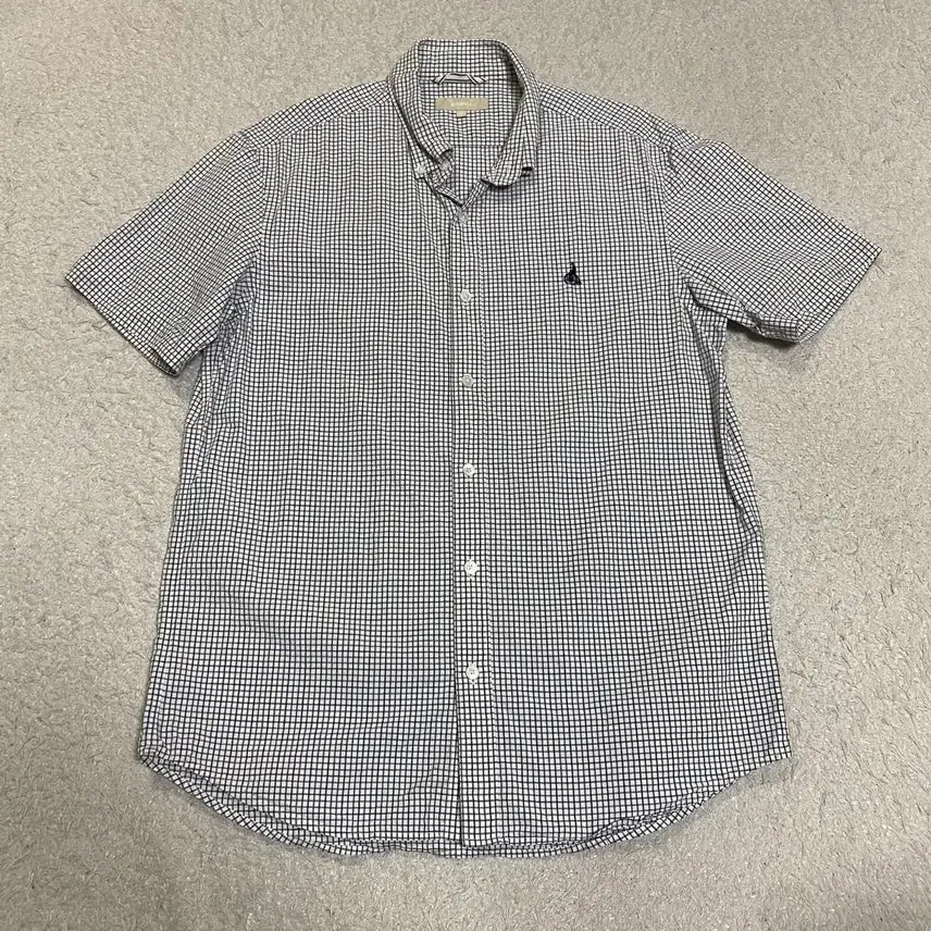 [BUNJANG] Beanpole Check Short-Sleeve Shirt M / 빈폴 체크 반팔 셔츠 m