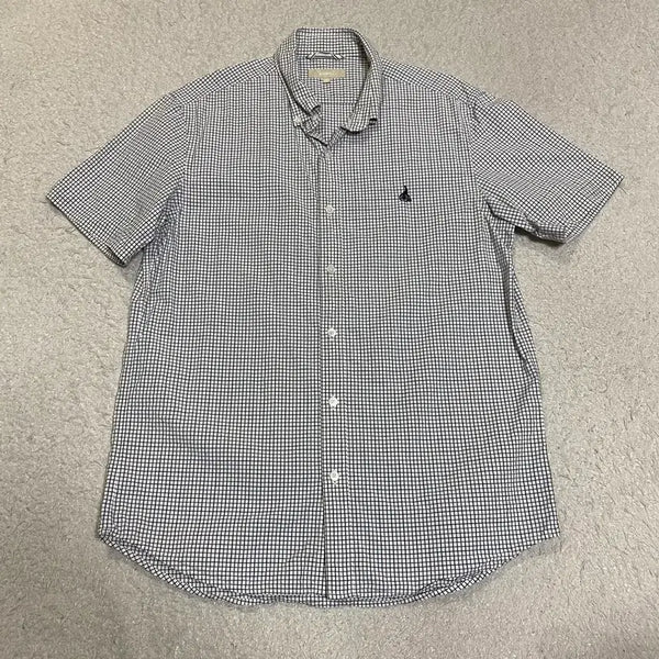 [BUNJANG] Beanpole Check Short-Sleeve Shirt M / 빈폴 체크 반팔 셔츠 m