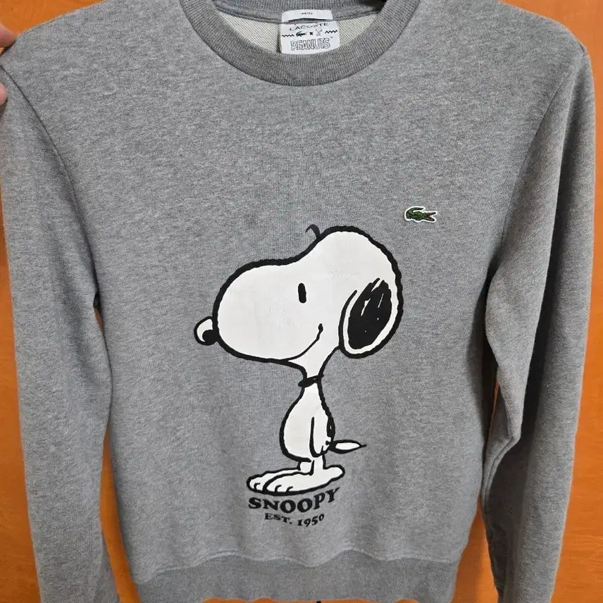 [BUNJANG] Lacoste x Snoopy Collaboration Sweatshirt Grey / 라코스테* 스누피 콜라보 맨투맨 그레이 팝니다.