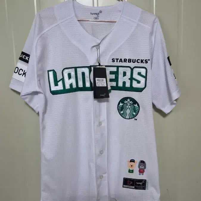 [BUNJANG] Starbucks x Landers Collaboration Baseball Uniform White / 스타벅스 랜더스 콜라보 야구 유니폼 화이트