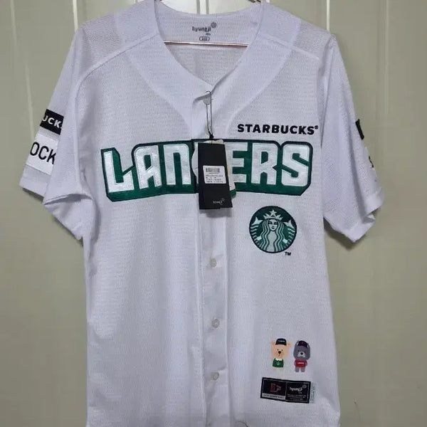 [BUNJANG] Starbucks x Landers Collaboration Baseball Uniform White / 스타벅스 랜더스 콜라보 야구 유니폼 화이트