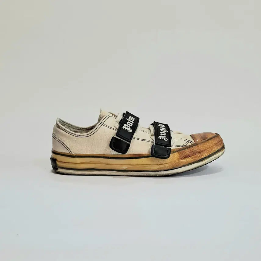 [BUNJANG] Palm Angels Velcro Vulvanized Sneaker White Yellow Washed / PALM ANGELS 스니커즈 42