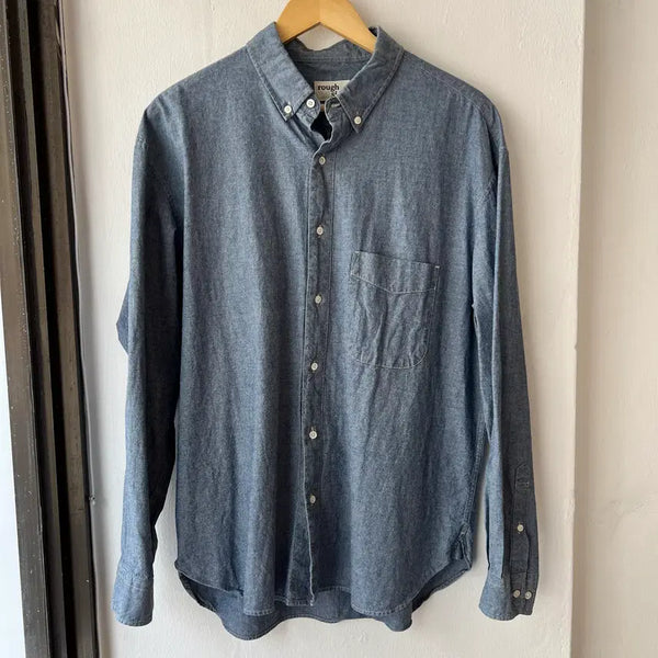 [BUNJANG] Rough Side Chambray Shirt Blue / [2] 러프사이드 샴브레이 셔츠
