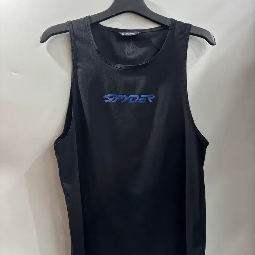 [BUNJANG] Spyder Logo Printing Sports Tank Top Black / 스파이더 로고 프린팅 스포츠 나시 탱크탑 블랙 95(M) 1.5