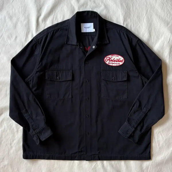 [BUNJANG] OUTSTANDING Mechanic Work Shirt Black / [107-110] OUTSTANDING 메카닉 워크셔츠 블랙