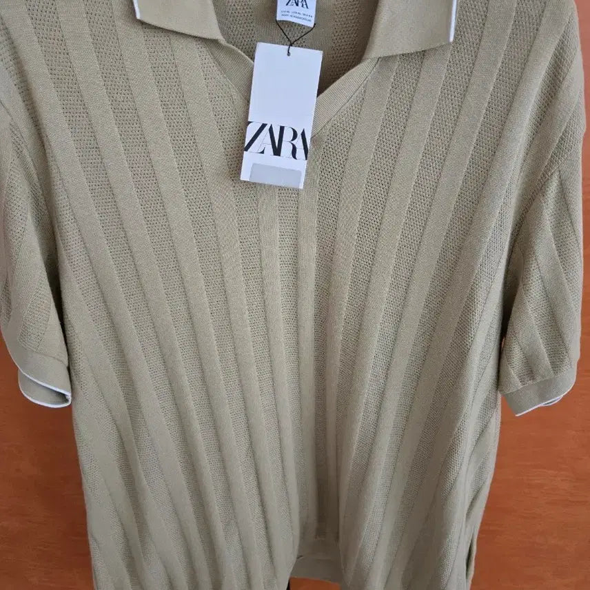 [BUNJANG] Zara Short Sleeve Knit Khaki XL / 자라 반팔 니트 카키 팝니다.