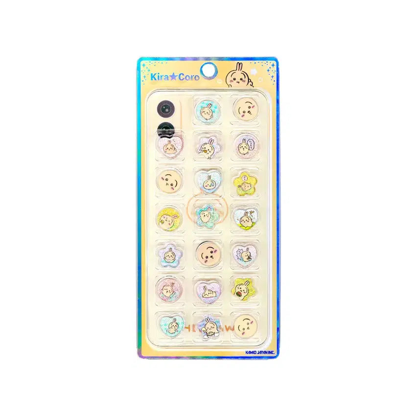[BUNJANG] Cheekawa Usagi Karakoro Ohajiki Sticker Set / 먼작귀 치이카와 카라코로 오하지키 우사기 스티커 샤카샤카 휴대폰 꾸미기