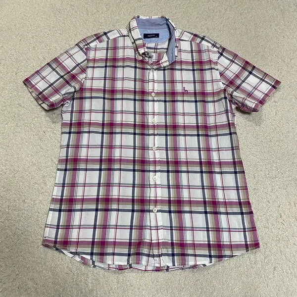 [BUNJANG] Hazzys Checked Short-Sleeve Shirt Size 105 / 헤지스 반팔 셔츠 체크 105