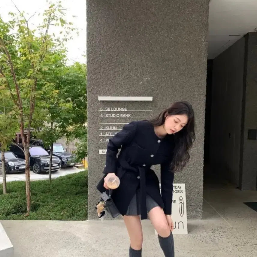 [BUNJANG] Leplaine Jue Tweed Jacket Black / 르플레인 쥬에 트위드 자켓