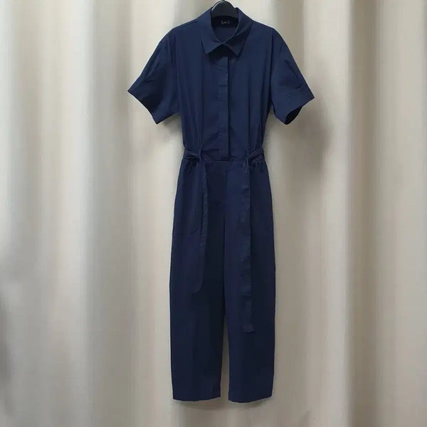 [BUNJANG] ZIOZIA Short Sleeve Jumpsuit Navy / 지오송지오 반소매 점프수트