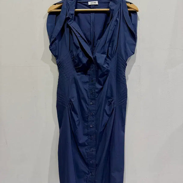 [BUNJANG] Moschino Navy Shirt Dress Size 42 / 모스키노 네이비 셔츠 원피스 42 정픔