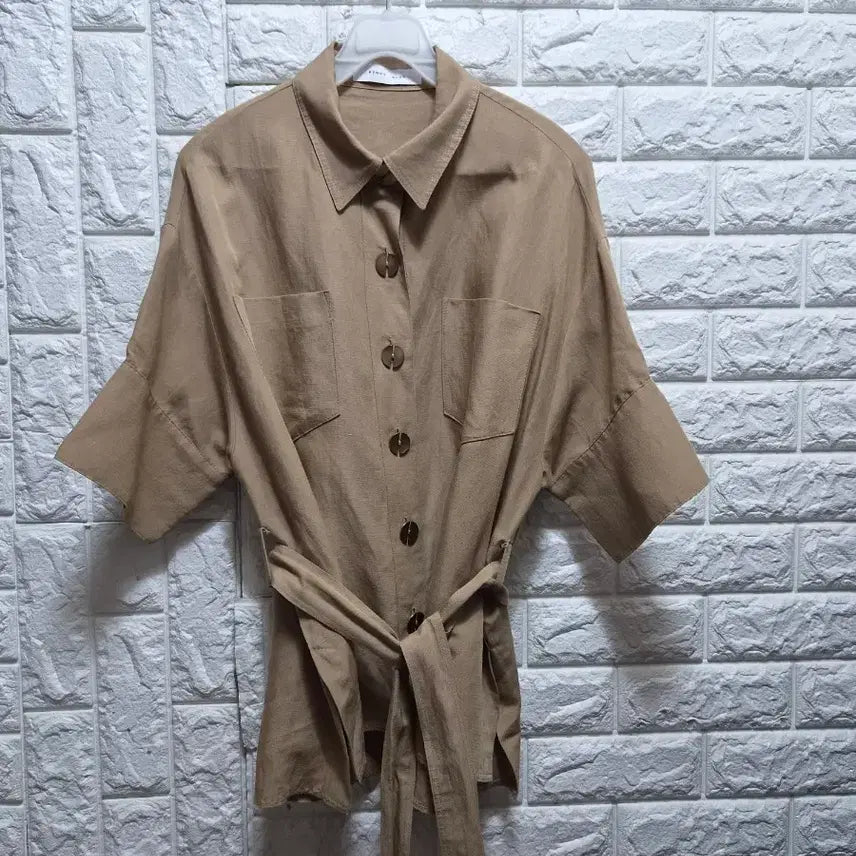 [BUNJANG] Penny Blue Short Sleeve Shirt and Belt Set / 고퀄 제평 penny blue 반팔 셔츠 벨트 세트