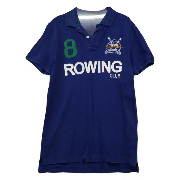 [BUNJANG] Hazzys Rowing Club Navy Short Sleeve Polo T-Shirt Size 100 / 해지스 로잉 클럽 네이비 반팔 카라티 100