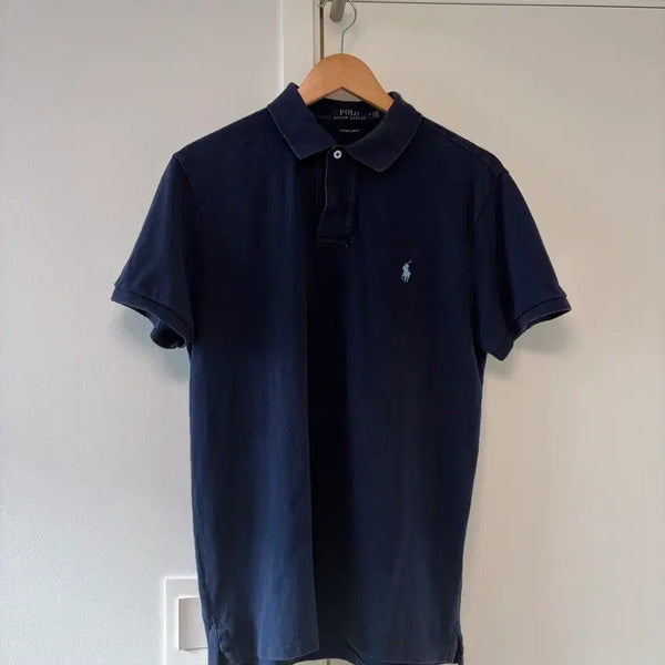 [BUNJANG] Polo Ralph Lauren Navy Custom Slim Fit T-Shirt M / 폴로 랄프로렌 네이비 카라티 커스텀슬림핏 M