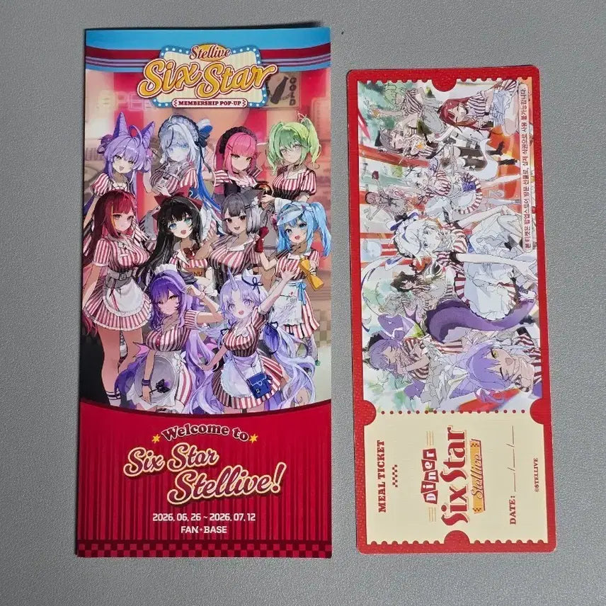 [BUNJANG] Stellive Popup Store Entrance Exclusive Pamphlet Ticket Set Six Stars Popup / 스텔라이브  팝업스토어 입장 특전 팜플렛 티켓 세트 식스 스타 팝업