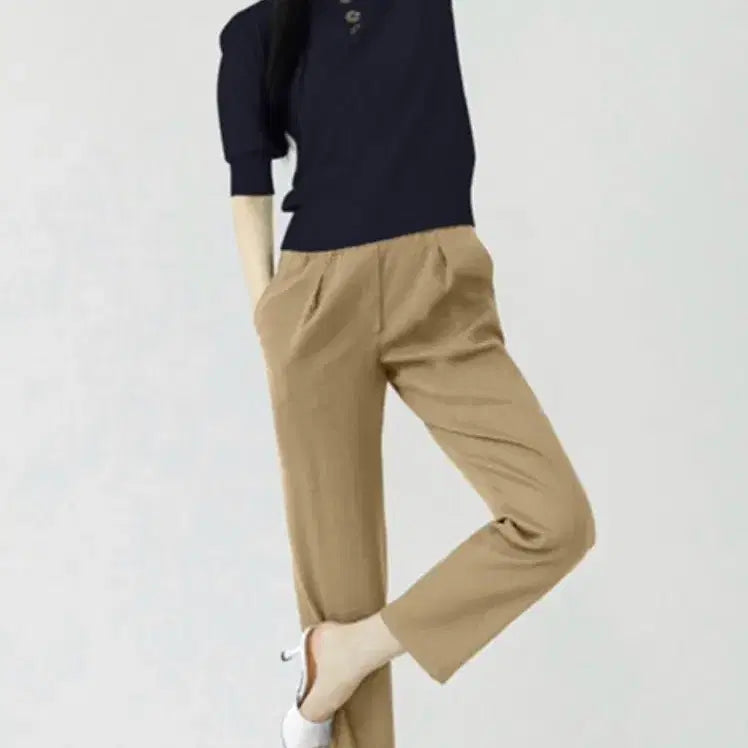 [BUNJANG] Linen Pants (Khaki) / 새상품) 린넨바지 (카키색) -핏 예술