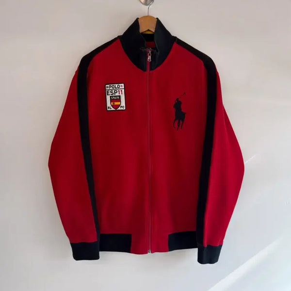 [BUNJANG] Polo Ralph Lauren Big Pony Spain Track Sweat Zip-Up Jacket XL / 폴로 랄프로렌 루즈핏 빅포니 스페인 트랙 스웻 집업 자켓