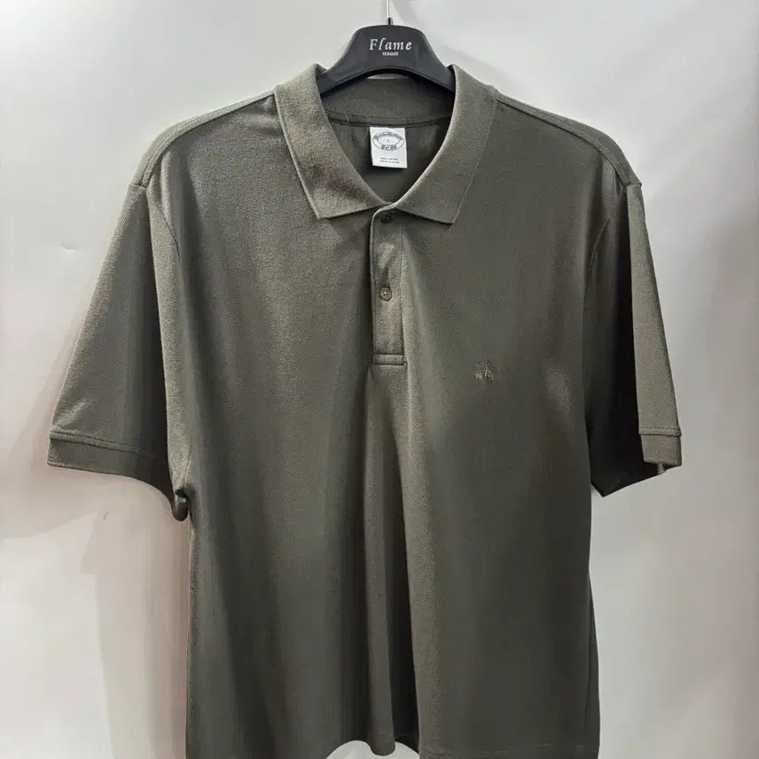 [BUNJANG] Brooks Brothers Pique Collar Short Sleeve Golf T-Shirt - Khaki (L) / (L) 브룩스브라더스 피케 카라 반팔 카키 골프 반팔티 2.0