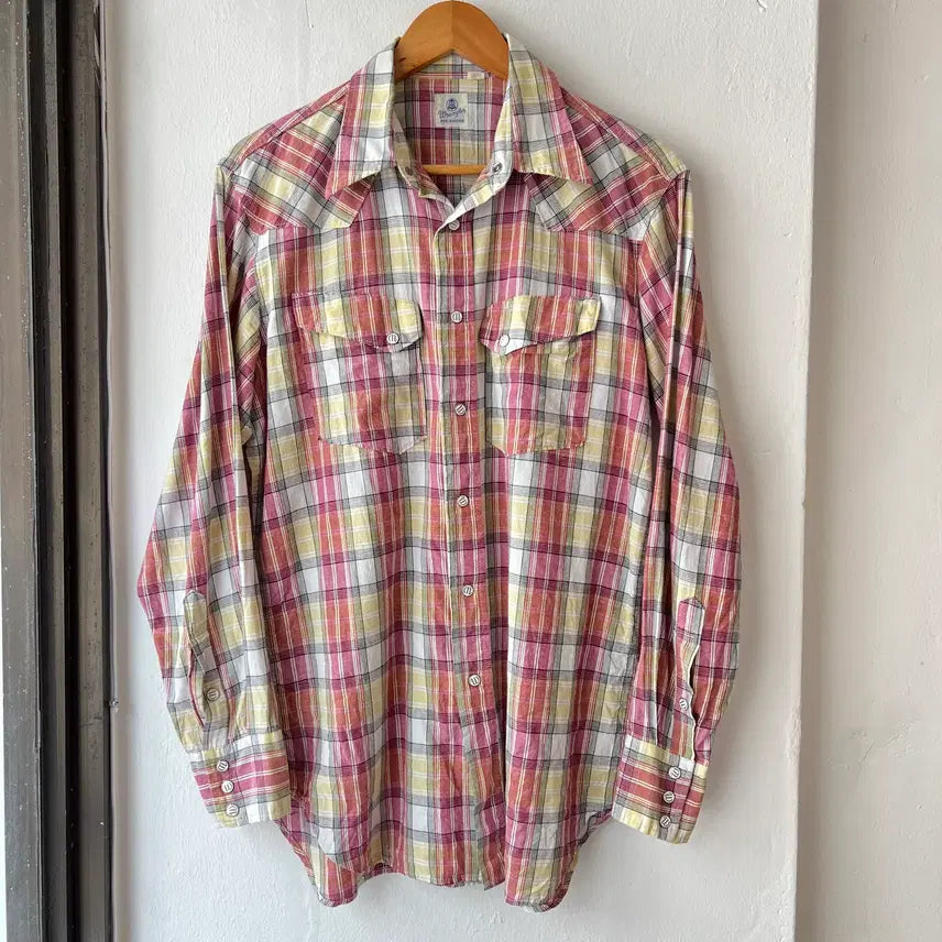 [BUNJANG] Wrangler Western Check Shirt / [M] 랭글러 웨스턴 체크 셔츠