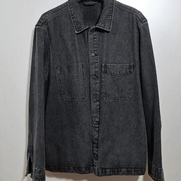 [BUNJANG] MANGO Black Washed Denim Jacket L / MANGO 데님 재킷 L