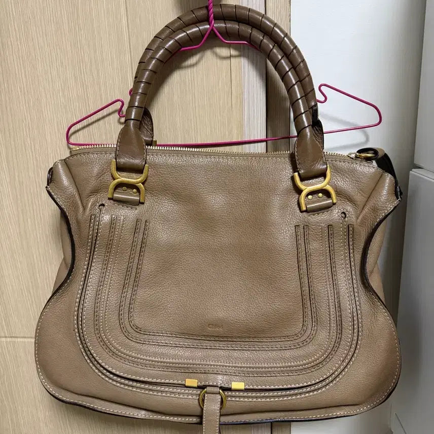 [BUNJANG] Chloé Marcie Large Brown Leather Bag / 끌로에 마르씨 라지
