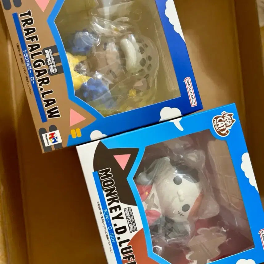 [BUNJANG] Megacat Project Luffy & Trafalgar Law Bundle Set Figures / 메가캣 냥피스 빅냥피스 루피 트라팔가 로우 일괄