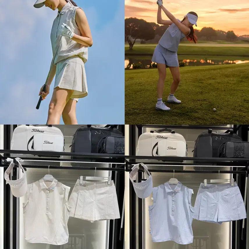 [BUNJANG] Titleist Women's Sleeveless Top & Shorts Set / #타이틀리스트 #TITLEIST 여성민소매&반바지