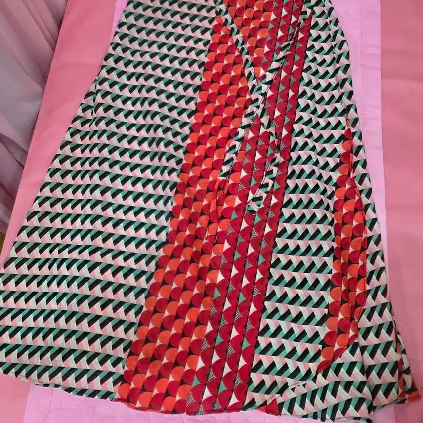 [BUNJANG] Women's Paisley Pattern Long Wrap Skirt / 여성 페이즐리 패턴 롱 랩스커트
