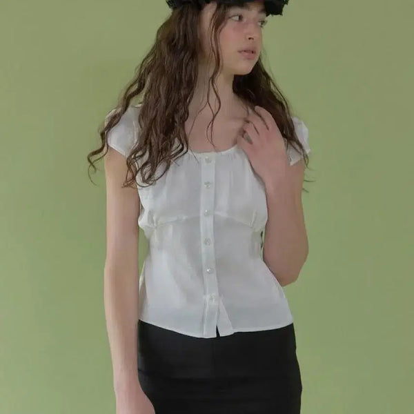 [BUNJANG] Headment Gleam Blouse / 헤더먼트 gleam 글림 블라우스