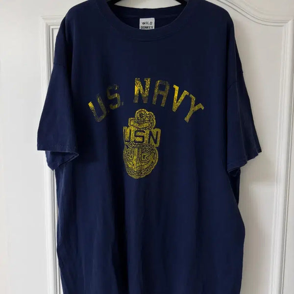 [BUNJANG] Wild Donkey Navy Short Sleeve T-Shirt L / 와일드동키 반팔 티셔츠 L