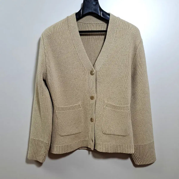 [BUNJANG] BLOSSOM Classic Wool Knit Cardigan Beige (S-M) / BLOSSOM 가디건 S~M