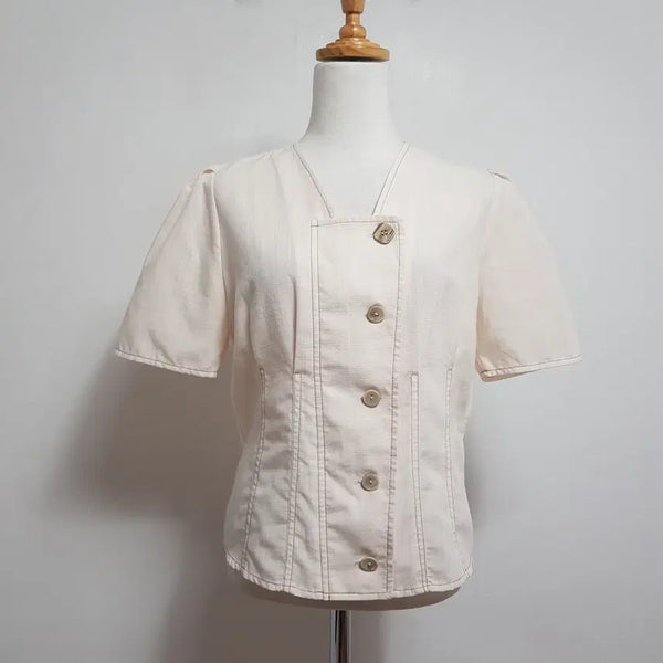 [BUNJANG] Roem Women's Ivory Blouse (Size 66) / 6288/Roem 여 66사이즈 아이보리블라우스/내옷방